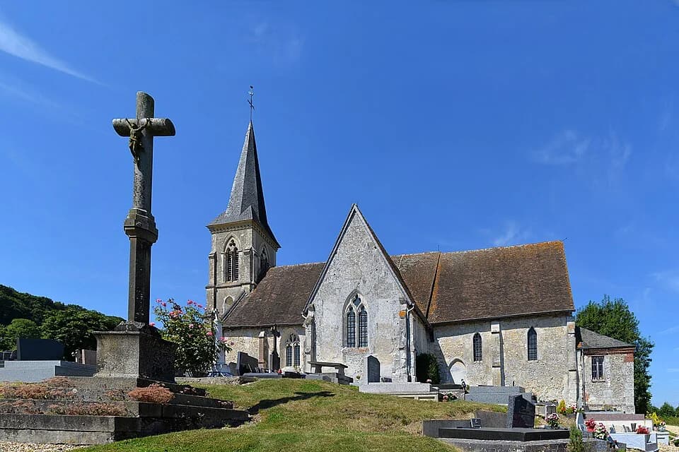 Photo du secteur de « La boucle des petits monts » : Église Saint-Denis de Pierrefitte-en-Auge.jpg