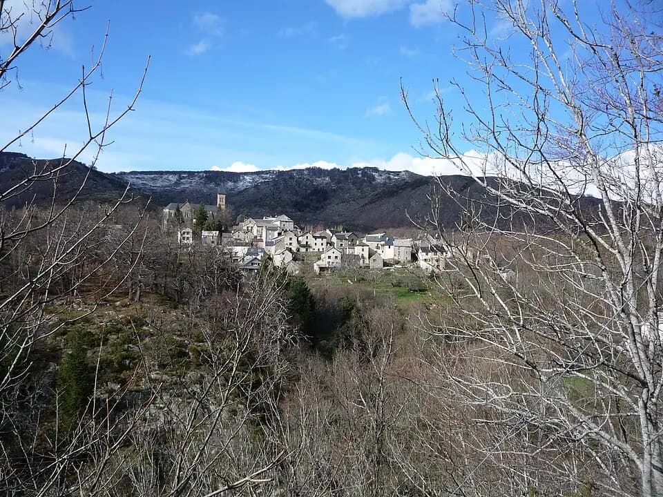 Vue du secteur du départ de « Saint-Guiral (variante plus courte) » : Village de Dourbies.jpg